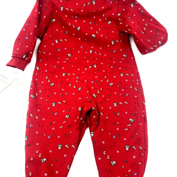 Baby One Piece Size 6m Carter's Christmas Santas Favorite Footed Feet Snap - Picture 7 of 7